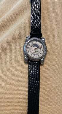 Vintage Express Laplass Moon Phase Watch Celestial Sun Moon Dial‎ Working Quartz